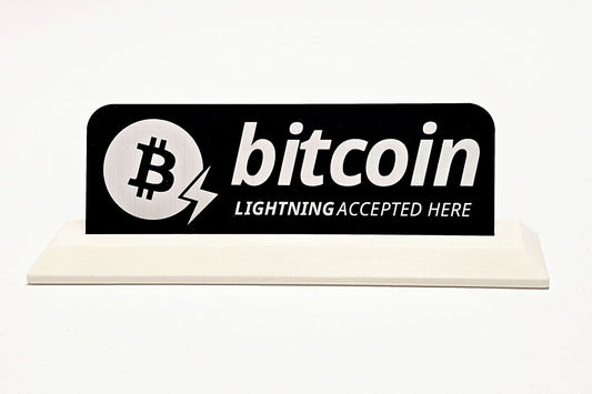 Bitcoin Lightning accepted here sign